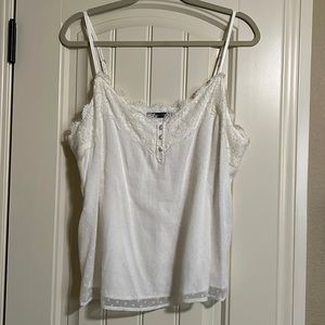 Abercrombie lace detailed cream camisole size XL